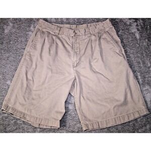 Arizona Shorts Men's 33X8 (Tag 34)‎ Pleated 4 Pockets Khaki Pre-Owned